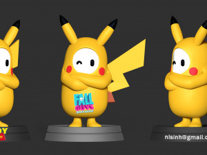 fall guys pikachu 3D 프린트 모델