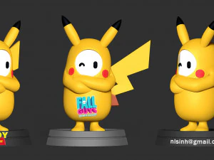 fall guys pikachu 3D Print Model
