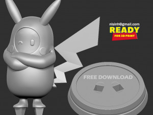 fall guys pikachu 3D 프린트 모델
