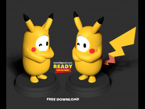 fall guys pikachu 3D 프린트 모델