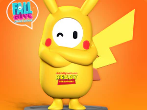 fall guys pikachu 3D Print Model