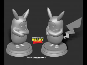 fall guys pikachu 3D Print Model