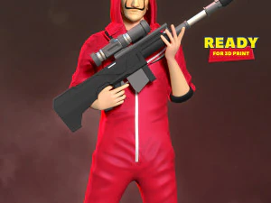 金钱抢劫同人画 3D 打印模型