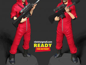 money heist fanart 3D Print Model
