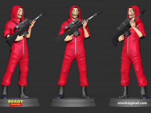 money heist fanart 3D Принт Модель