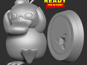 psyduck - pokemon fanart 3Dプリントモデル