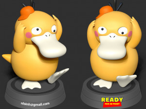 psyduck - pokemon fanart 3Dプリントモデル