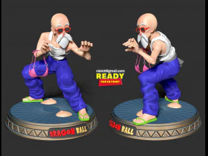 master roshi - ready to fight 3D Print Model