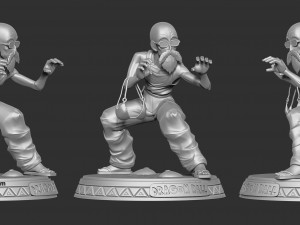 master roshi - ready to fight Modello di stampa 3D