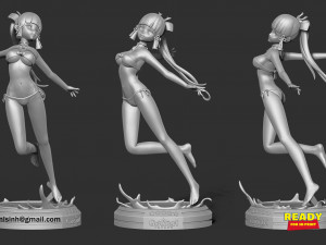 ayaka in bikini - genshin impact fanart 3D Print Model