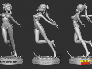 ayaka in bikini - genshin impact fanart 3D Print Model