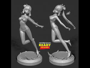 ayaka in bikini - genshin impact fanart 3D Print Model