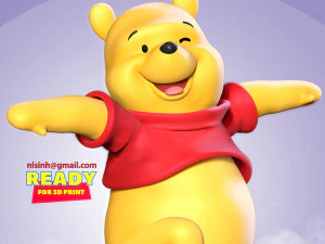 ursinho pooh Modelo de Impressão 3D