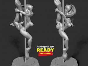lola bunny - pole dancing fanart 3D Print Model