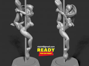 lola bunny - pole dancing fanart 3D Print Model