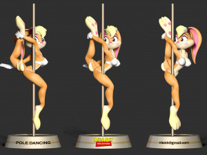 lola bunny - pole dancing fanart 3D Print Model