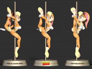 lola bunny - pole dancing fanart 3D Print Model