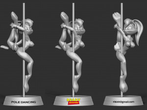 lola bunny - pole dancing fanart 3D Print Model