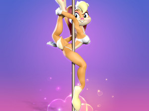 lola bunny - pole dancing fanart 3D Print Model