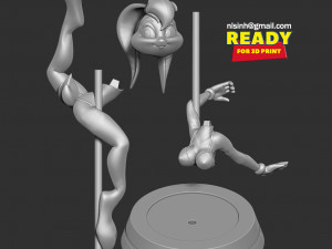 lola bunny - pole dancing fanart 3D Print Model
