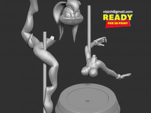 lola bunny - pole dancing fanart 3D Print Model