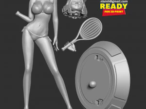 ochaco plays tennis 3D Print Model