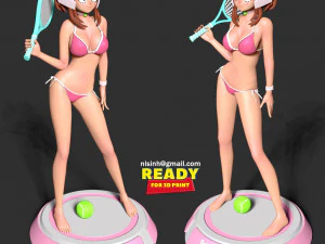 ochaco plays tennis 3D Print Model
