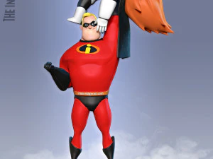Mr incredible vs syndrome 3D Print Model