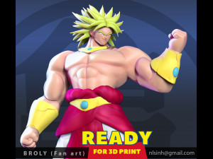 broly - dragon ball super fanart 3D प्रिंट मॉडल