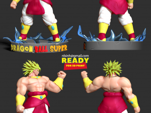 broly - dragon ball super fanart 3D Print Model