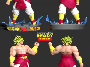 broly - dragon ball super fanart 3D Print Model