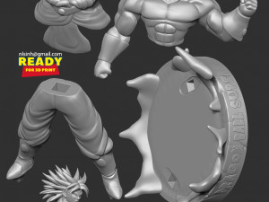 broly - dragon ball super fanart 3D Print Model