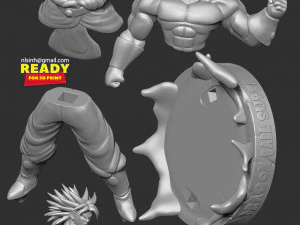broly - dragon ball super fanart 3D Print Model