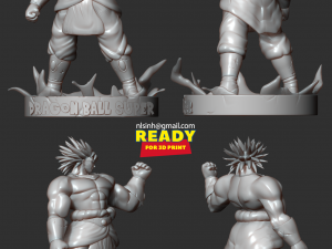 broly - dragon ball super fanart 3D Print Model