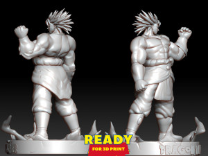 broly - dragon ball super fanart 3D Print Model