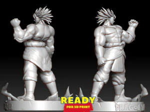 broly - dragon ball super fanart 3D Print Model