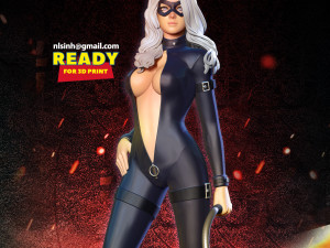 Black cat fanart 3D Print Model