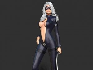 Black cat fanart 3D Print Model