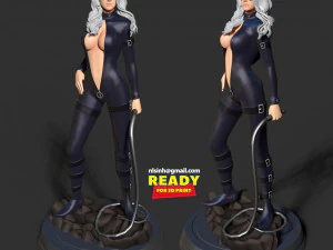 Black cat fanart 3D Print Model