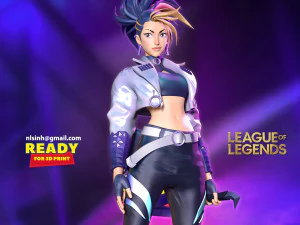 Akali - fanart de la liga de leyendas Modelo de impresión 3D