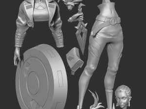 Akali - league of legends fanart Modelo de impresión 3D