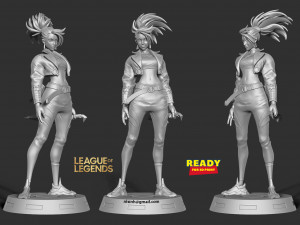 Akali - league of legends fanart Modelo de impresión 3D