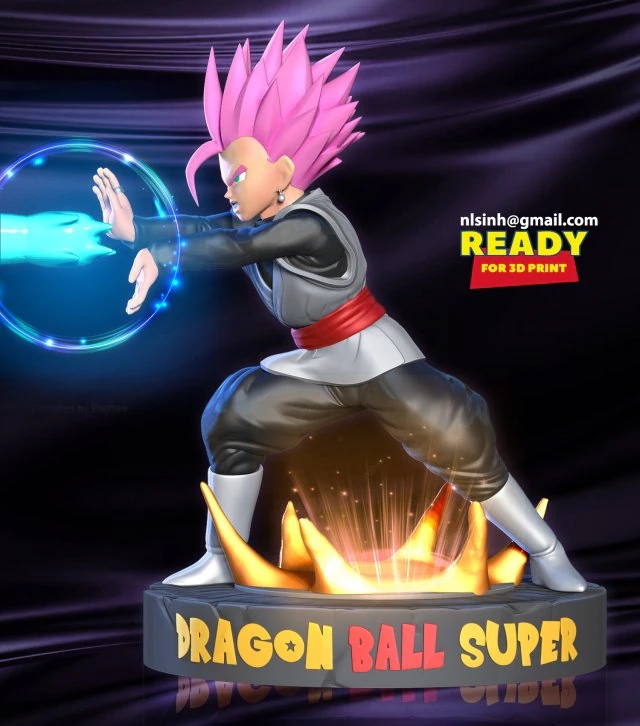 teen gohan black - kamehameha 3D Print Model .c4d .max .obj .3ds .fbx .stl .blend 