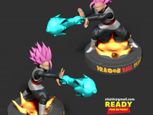 teen gohan black - kamehameha 3D Print Model
