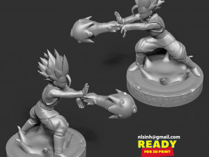 teen gohan black - kamehameha 3D Принт Модель