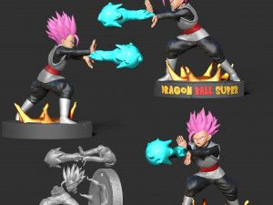 teen gohan black - kamehameha 3D Принт Модель