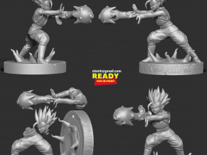 teen gohan black - kamehameha 3D Принт Модель
