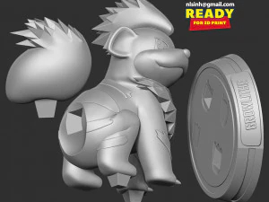 Growlithe - pokemon fanart 3D Print Model