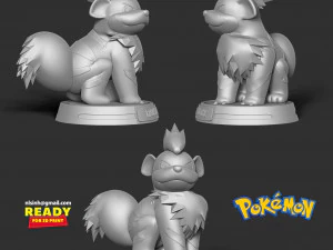 Growlithe - pokemon fanart 3D Print Model