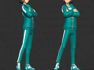player 067 - squid game fanart 3D Print Model